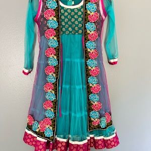 Beautiful Indian dress with overcoat size 32
